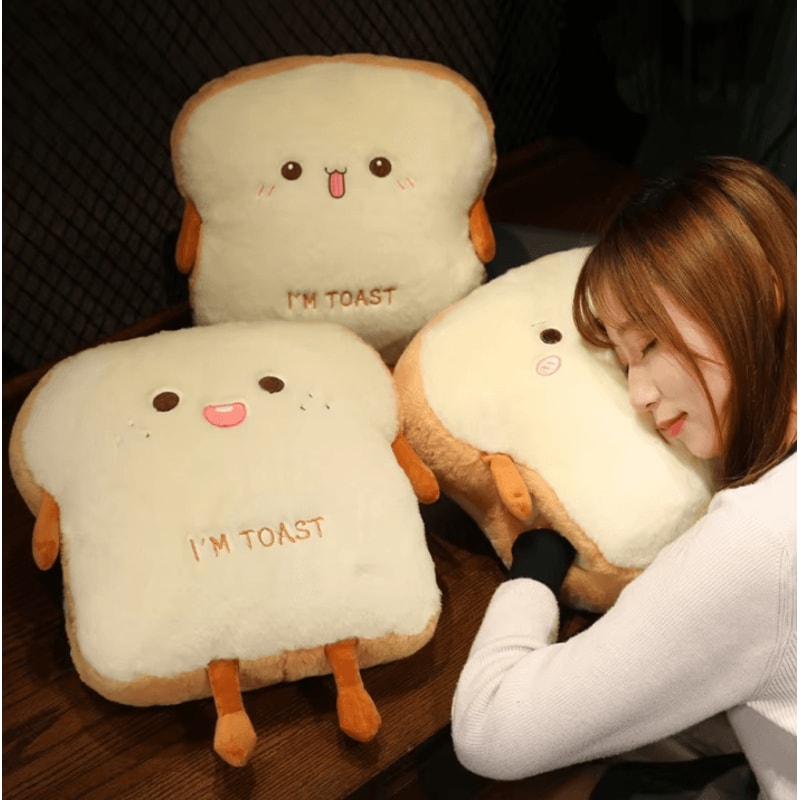 14Inch Plush Bread Pillow Soft Toast Simulation Food Doll Cushion Cute Kids Toy Gift 1