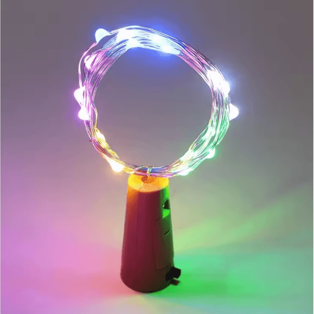 2M LED Wine Bottle Cork Fairy Lights Holiday Copper Wire String Lights For Christmas Bar Decor 6