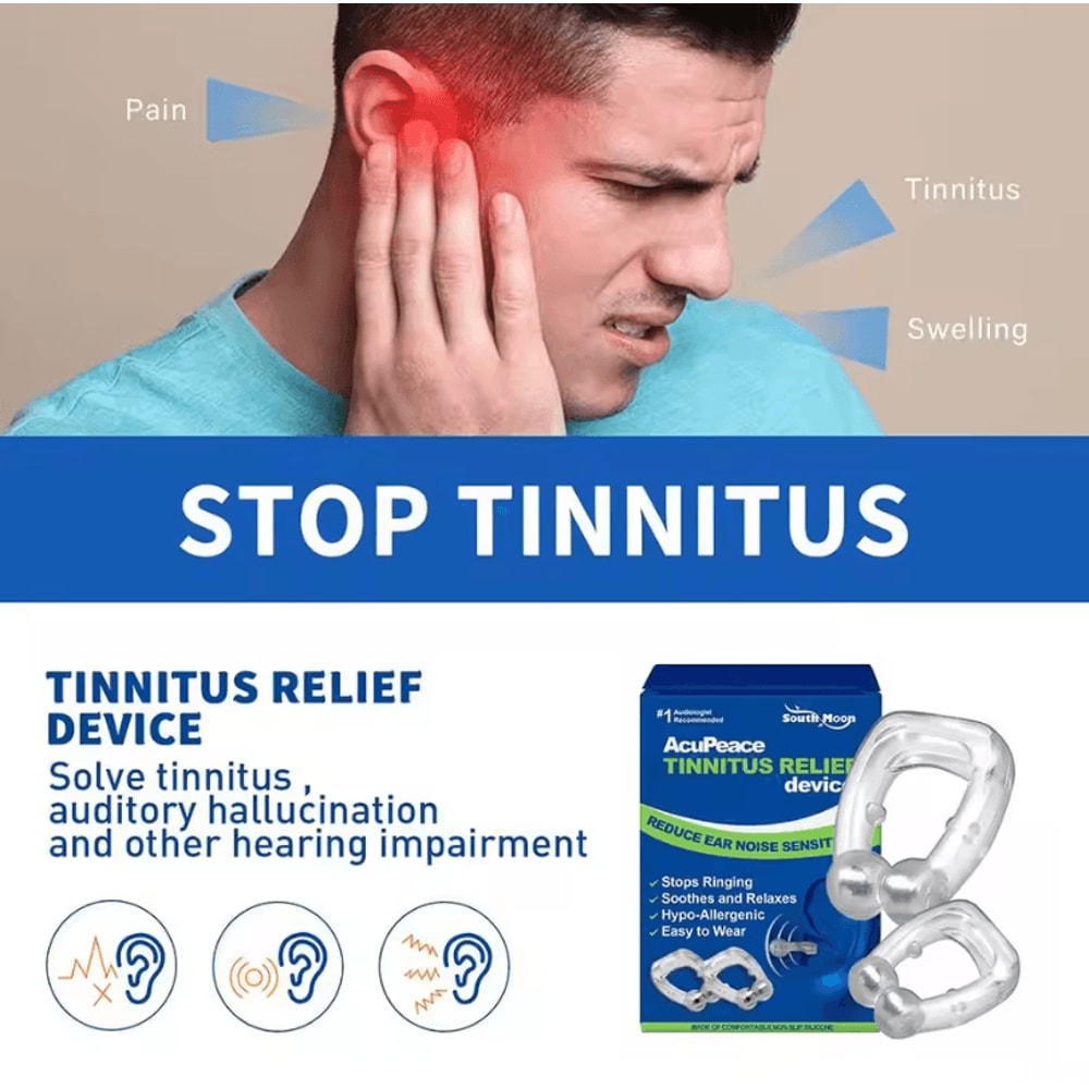 2PCS Tinnitus Relief Clip Portable Magnetic Earache Pressure Tool For Hearing Comfort 2