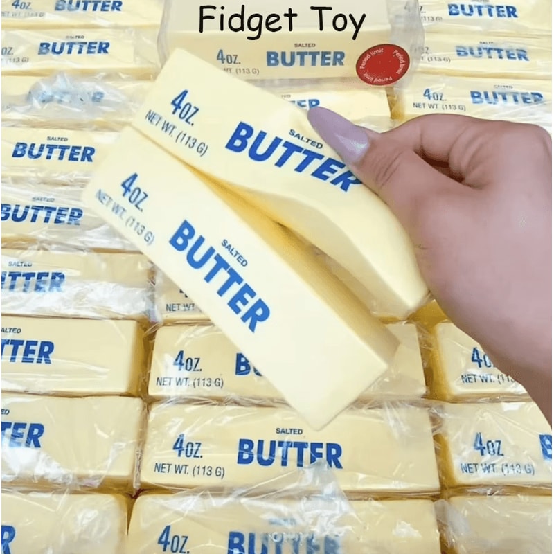 Soft Slow Rebound Butter Stick Fidget Toy Realistic Squeezing Decompression Sensory Toy 2