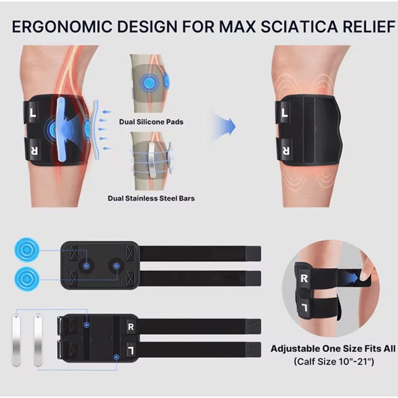 Adjustable Sciatica Pain Relief Brace Dual Compression Sciatic Nerve Support 2