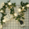 RoseGlow 10 LED Rose String Lights Battery Powered Romantic Flower Garland Night Light 4