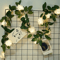 RoseGlow 10 LED Rose String Lights Battery Powered Romantic Flower Garland Night Light 4