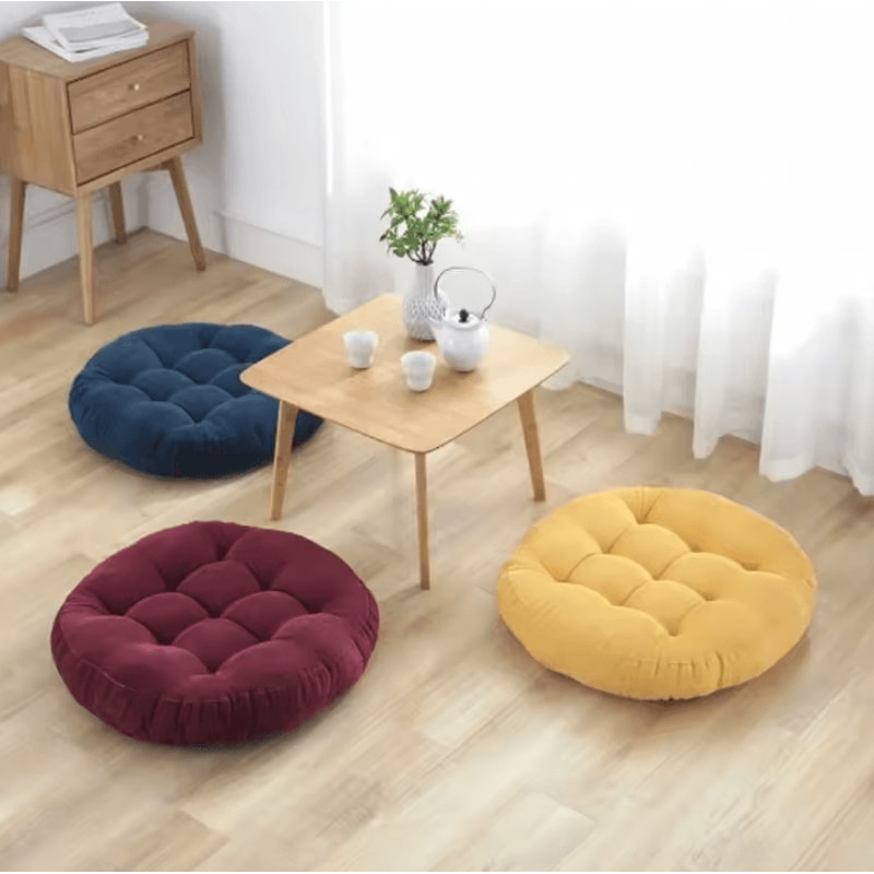 ZenNest Round Floor Cushion Large Meditation Seating Pillow For Yoga Living Room Kids Adult Comf 1