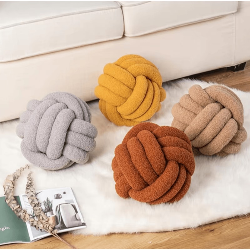 KnotEase Aesthetic Knot Globe Cushion Soft Nordic Decorative Pillow For Sofa Home 0