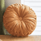 PumpkinPleat 14x14Inch Velvet Throw Pillow 3D Pleated Lumbar Backrest Cushion For Sofa Bed Chair 2