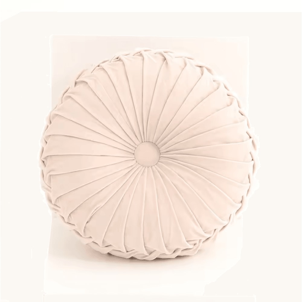 PumpkinPleat 14x14Inch Velvet Throw Pillow 3D Pleated Lumbar Backrest Cushion For Sofa Bed Chair 6