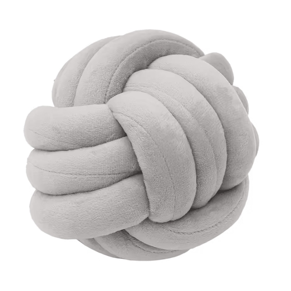 KnotCuddle 8x8Inch Knotted Ball Throw Pillow UltraSoft HandWoven Plush Cushion For Sofa Bedroom 7