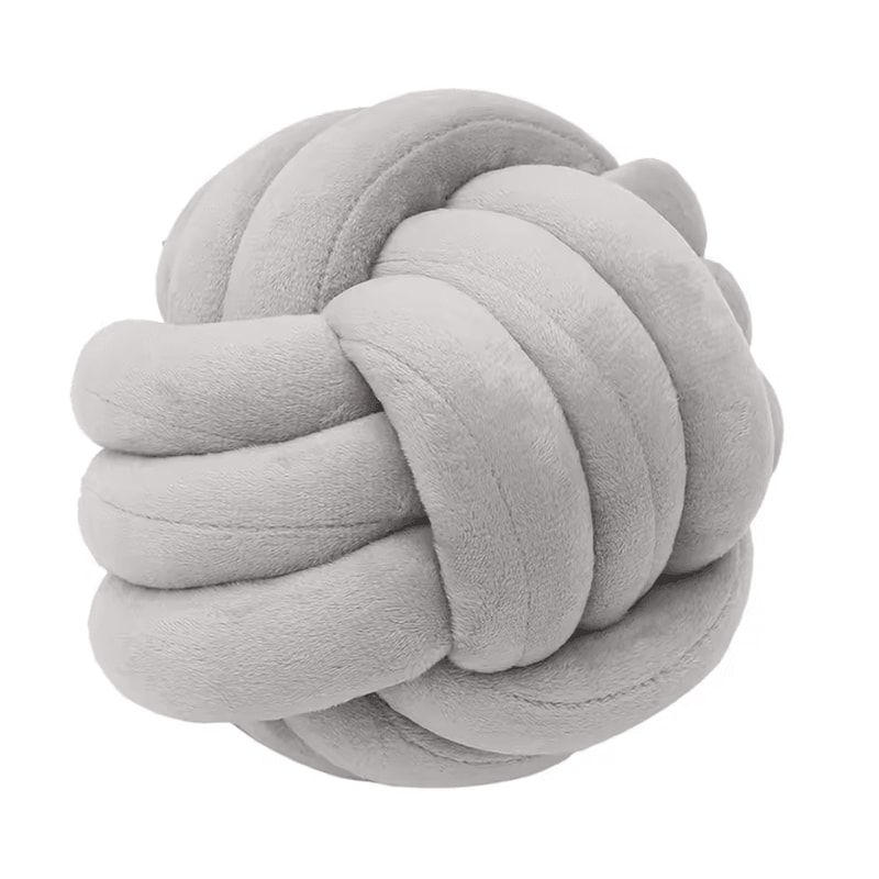 KnotCuddle 8x8Inch Knotted Ball Throw Pillow UltraSoft HandWoven Plush Cushion For Sofa Bedroom 7