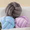 LilacKnot Aesthetic Knot Globe Cushion Nordic Plush Decorative Pillow For Sofa Bedroom 1