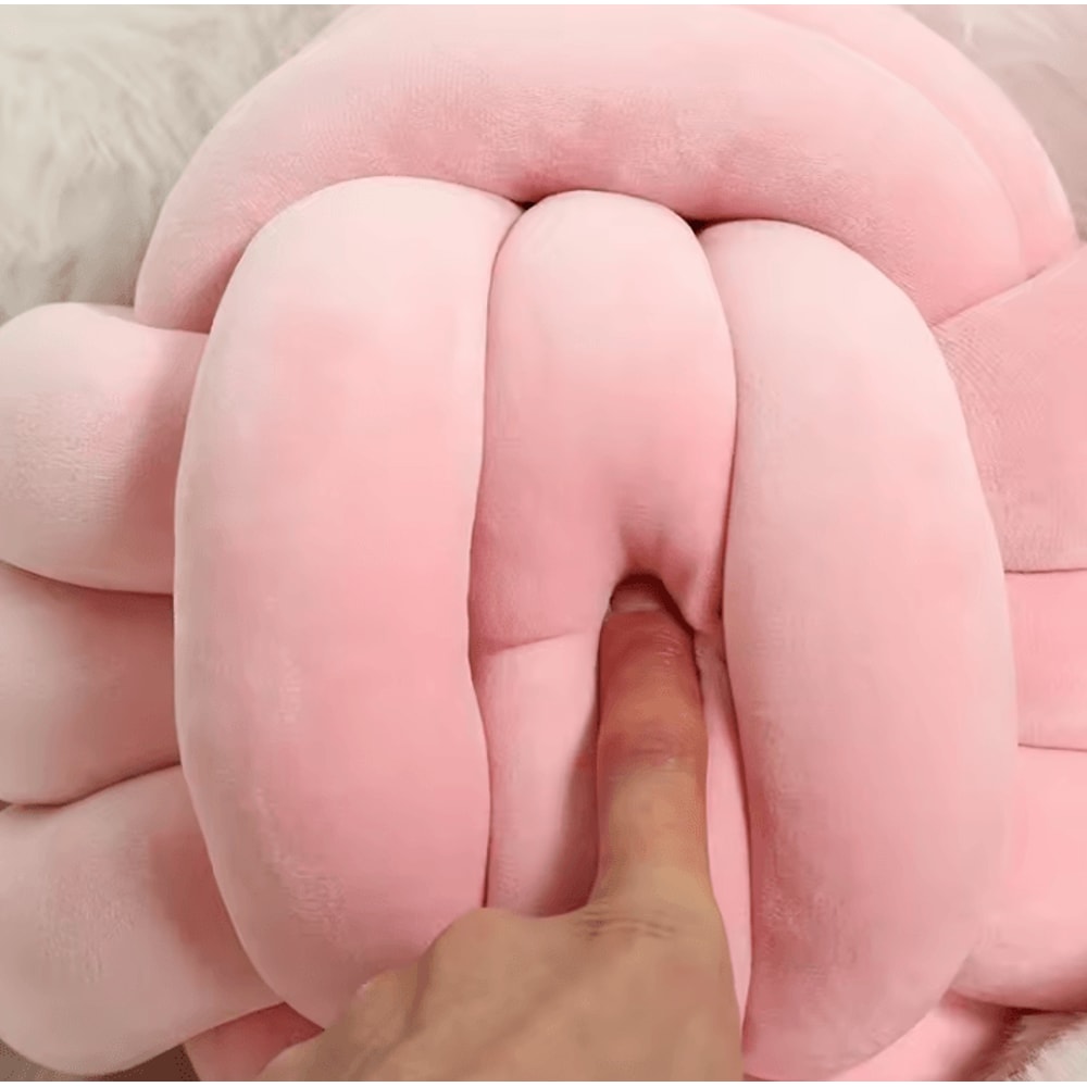 LilacKnot Aesthetic Knot Globe Cushion Nordic Plush Decorative Pillow For Sofa Bedroom 3