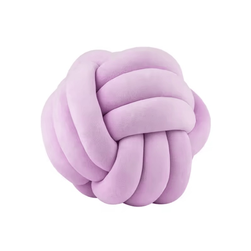 LilacKnot Aesthetic Knot Globe Cushion Nordic Plush Decorative Pillow For Sofa Bedroom 18