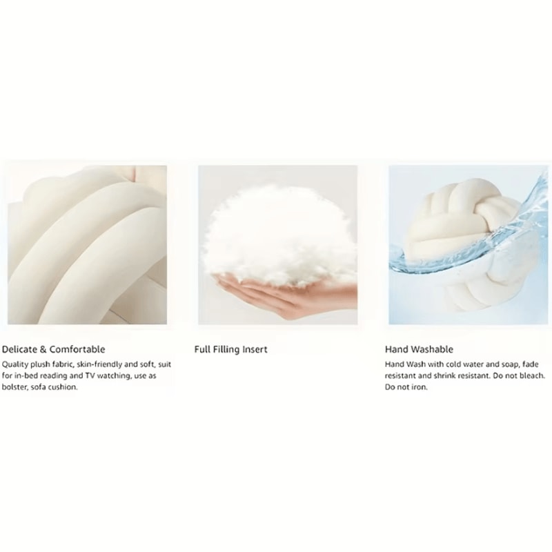 KnotSphere 9x9Inch Knotted Ball Throw Pillow Plush Round Decorative Cushion For Sofa Bedroom 3