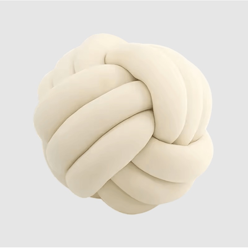 KnotPlay Woven Knotted Ball Pillow Plush Backrest Cushion For Gaming Chair Sofa Home Decor 4