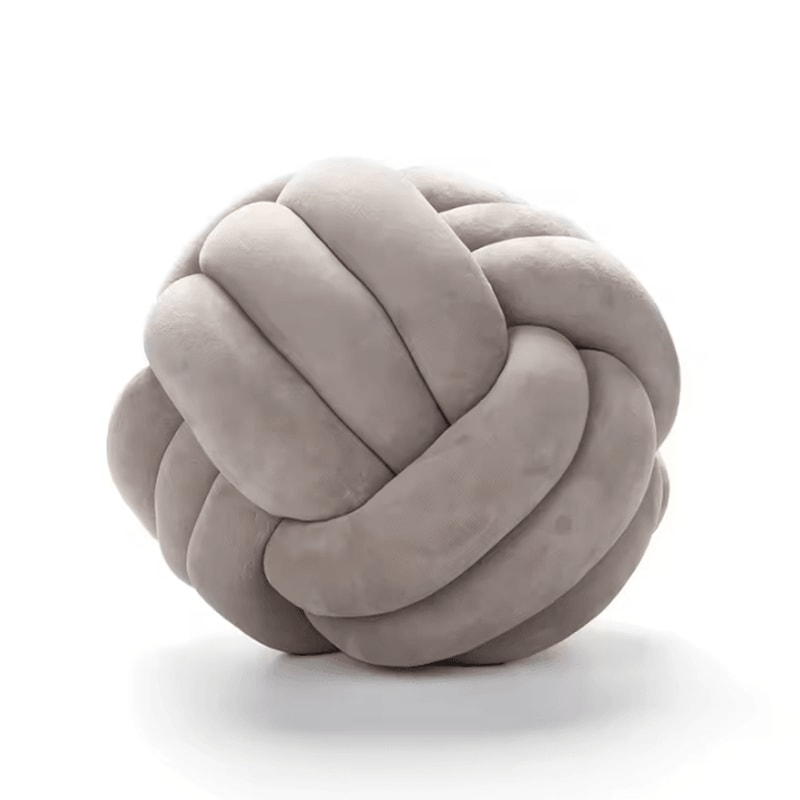 KnotAura 9x9Inch Round Knot Throw Pillow Aesthetic Plush Decorative Cushion For Sofa Home 12