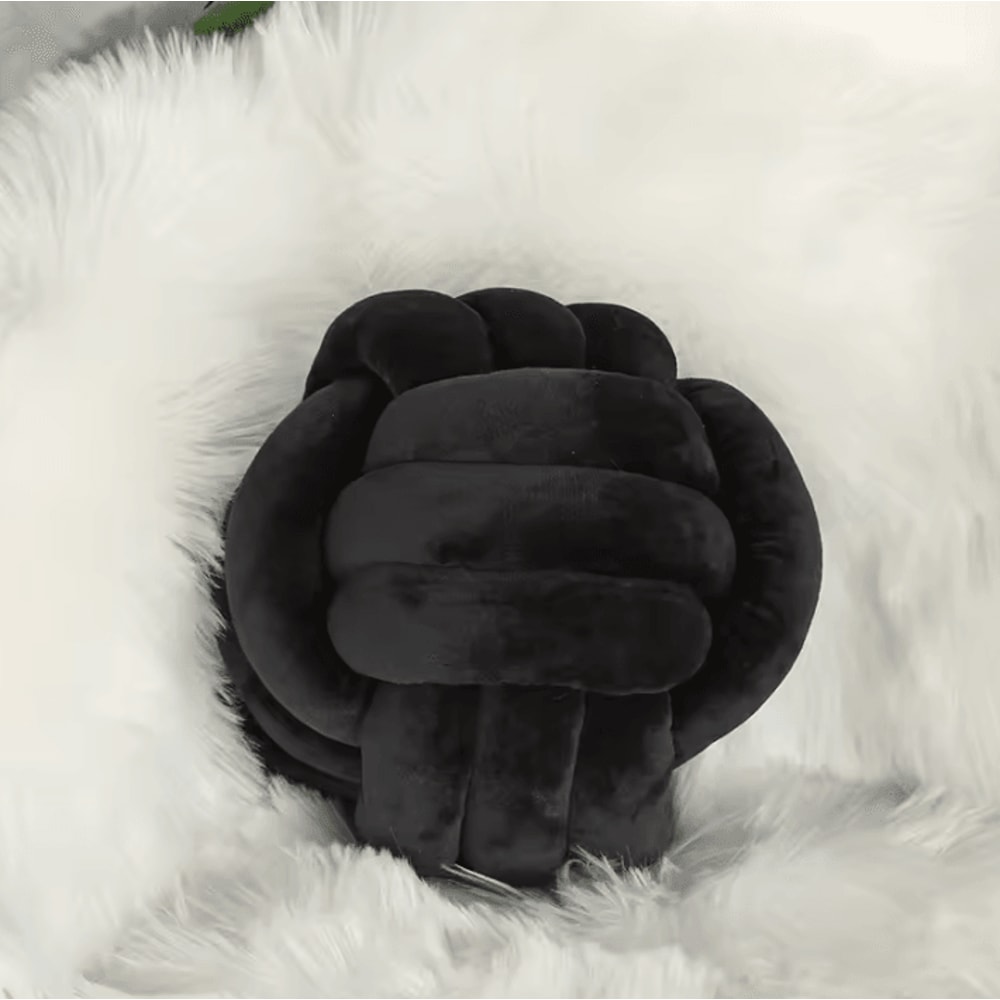 BohoKnot 9x9Inch Braided Knot Ball Cushion Luxury Tassel Throw Pillow For Sofa Home Decor 6