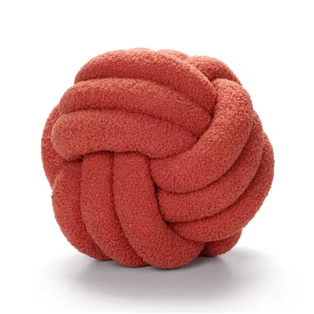 SunKnot 87x87Inch Handmade Knotted Plush Pillow Yellow Round Decorative Cushion For Sofa Home Dec 11