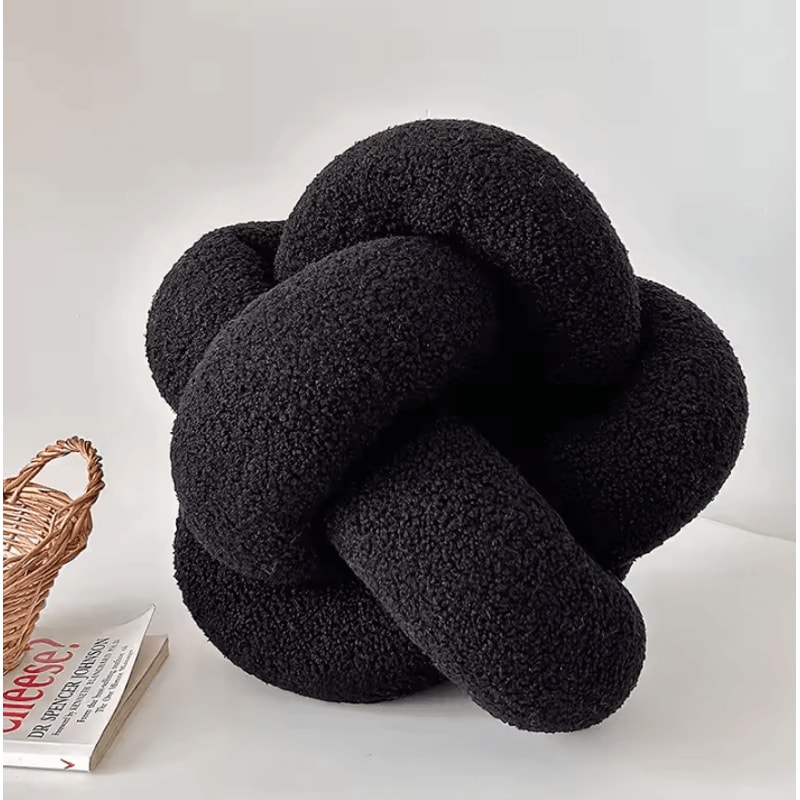 LambKnot Knotted Ball Cushion Plush Octagonal Throw Pillow For Sofa Bed Backrest 5