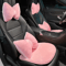 CozyDrive Plush Car Headrest Lumbar Pillow Pink Cartoon Bowknot Neck Waist Support Cushion 1