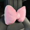 CozyDrive Plush Car Headrest Lumbar Pillow Pink Cartoon Bowknot Neck Waist Support Cushion 3