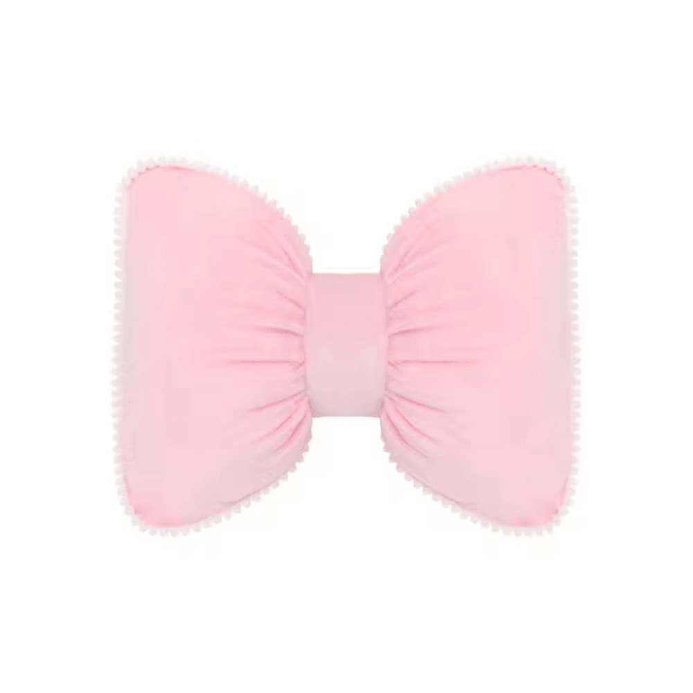 CozyDrive Plush Car Headrest Lumbar Pillow Pink Cartoon Bowknot Neck Waist Support Cushion 4