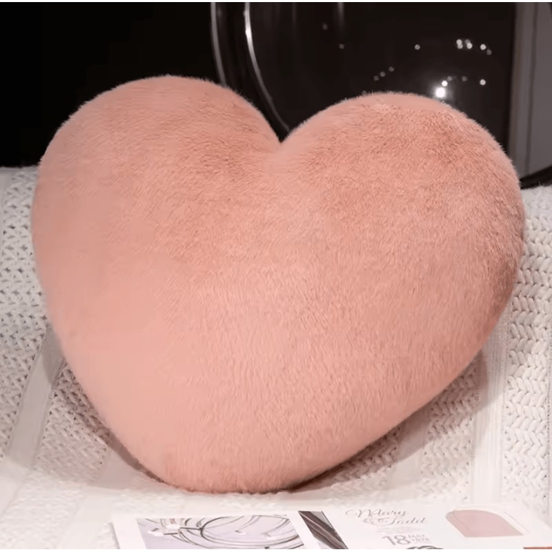 HeartFur Nordic HeartShaped Cushion Soft Solid Color Throw Pillow For Sofa Bed 10