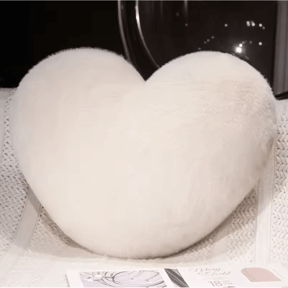 HeartFur Nordic HeartShaped Cushion Soft Solid Color Throw Pillow For Sofa Bed 6