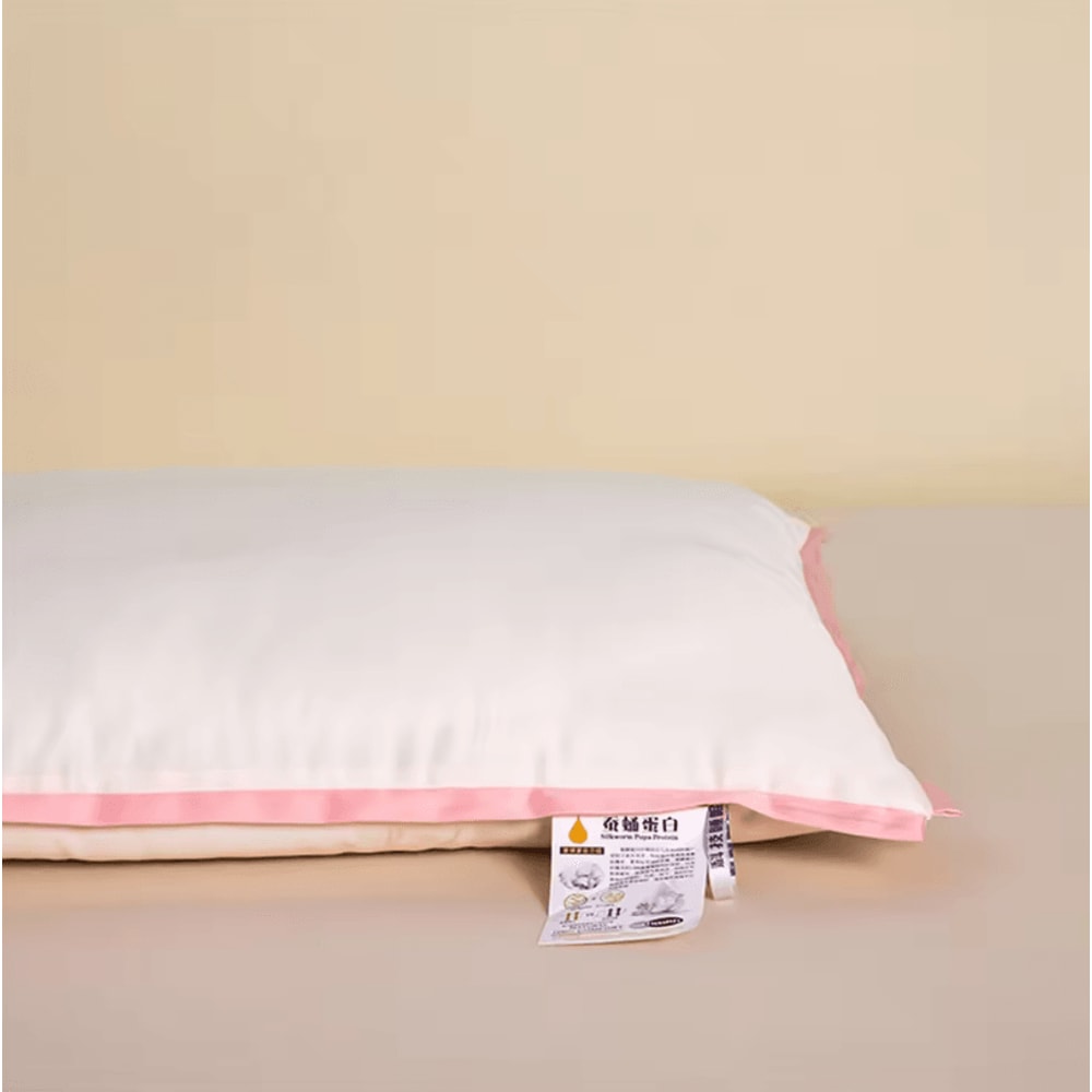 LivEsthete Noble 100 Silk Pillow 19x29 Inch Premium King Rectangle For Sleep Neck Support 5