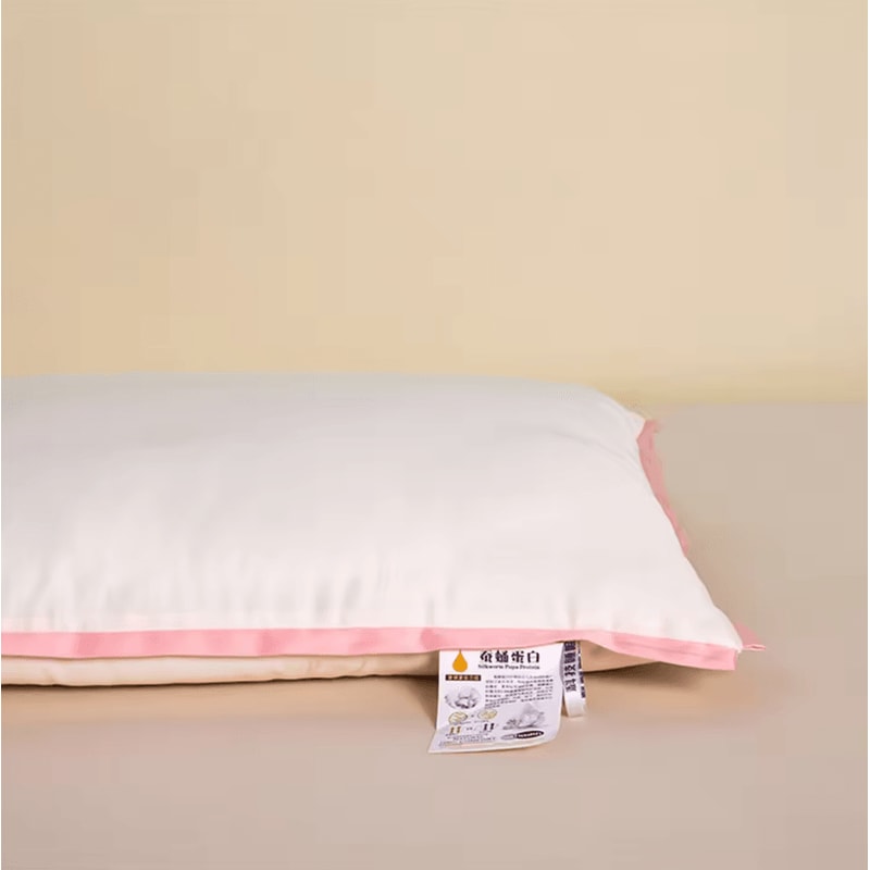 LivEsthete Noble 100 Silk Pillow 19x29 Inch Premium King Rectangle For Sleep Neck Support 5