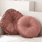 PumpkinGlow Round Decorative Pillow Plush Pink Sofa Bed Cushion For Cozy Home Style 2