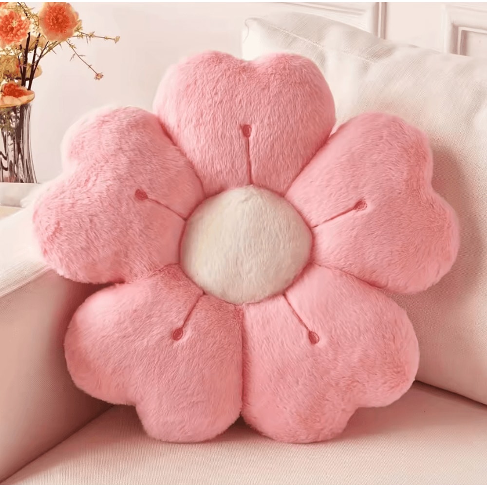 BloomSoft Plush Daisy Flower Pillow Cozy Decorative Cushion For Bed Sofa 0