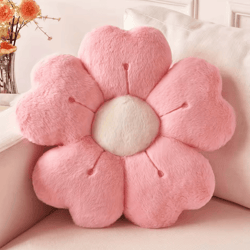 bloomsoft plush daisy flower pillow – cozy decorative cushion for bed & sofa