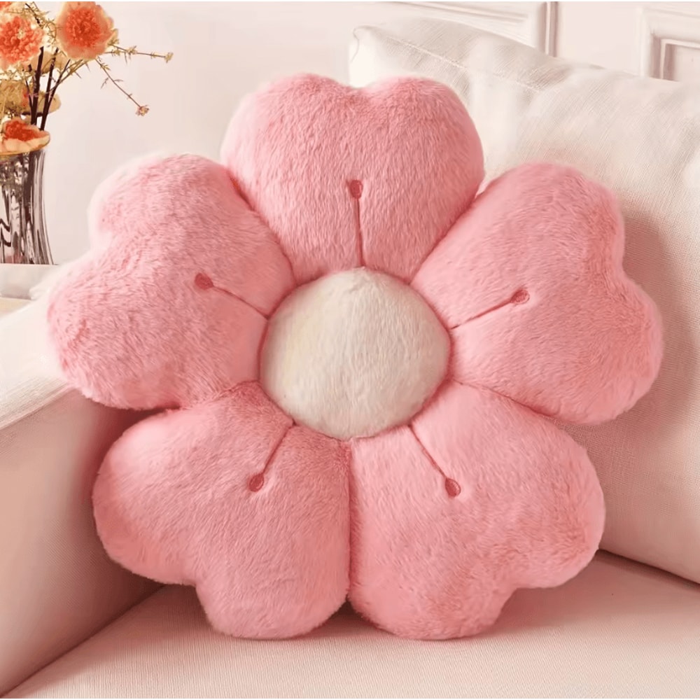 BloomSoft Plush Daisy Flower Pillow Cozy Decorative Cushion For Bed Sofa 4