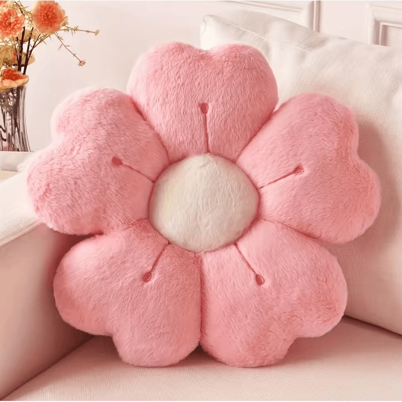 BloomSoft Plush Daisy Flower Pillow Cozy Decorative Cushion For Bed Sofa 4
