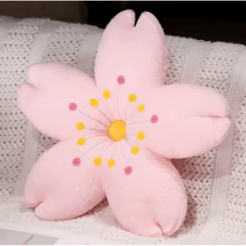 CherryBloom Plush Floor Sofa Cushion Pink Cherry Petals Tatami Seat Pillow 6