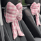 PinkBloom Plush Car Neck Rest Pillow Bowknot Car Headrest Cushion For Women 1