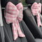 PinkBloom Plush Car Neck Rest Pillow Bowknot Car Headrest Cushion For Women 1