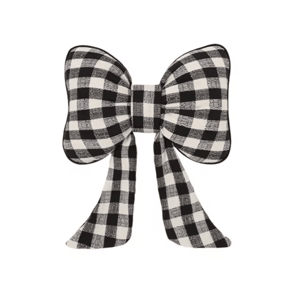 PinkBloom Plush Car Neck Rest Pillow Bowknot Car Headrest Cushion For Women 4