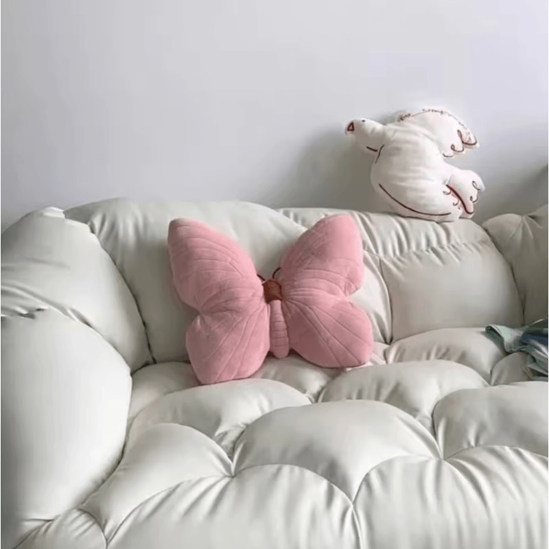 FlutterSoft Plush Butterfly Cushion Pillow Cute Pink Throw Pillow For Bedroom Sofa Decor 2