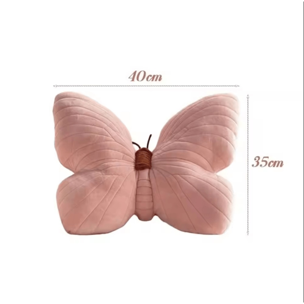 FlutterSoft Plush Butterfly Cushion Pillow Cute Pink Throw Pillow For Bedroom Sofa Decor 4