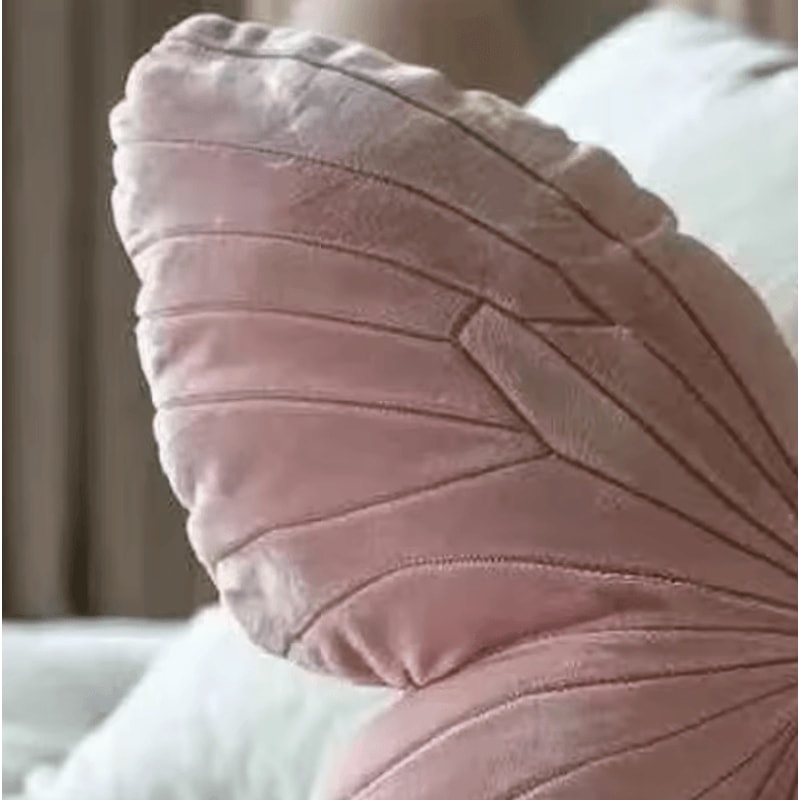 ButterflyDream Plush Decorative Throw Pillow Pink Butterfly Cushion For Couch Bed 3