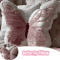 ButterflyCharm Plush Butterfly Shape Pillow Soft Pink Chair Bedside Cushion For Home Decor 0