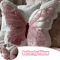 ButterflyCharm Plush Butterfly Shape Pillow Soft Pink Chair Bedside Cushion For Home Decor 0