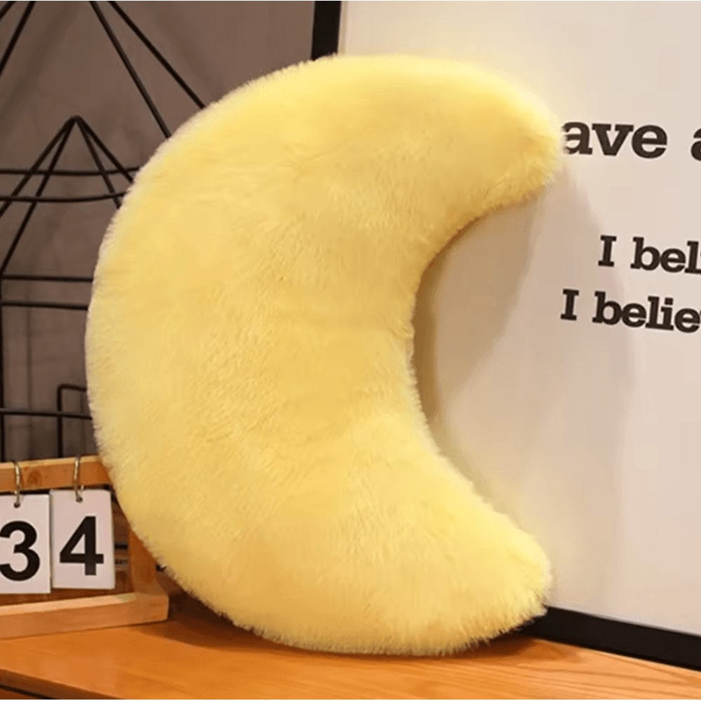 LunaLove Plush Moon Heart Pillow Pink StarPattern Cushion For Sofa Valentines Decor 9