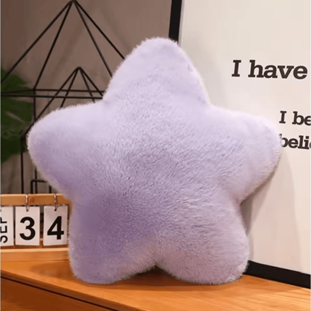 LunaLove Plush Moon Heart Pillow Pink StarPattern Cushion For Sofa Valentines Decor 11