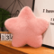 LunaLove Plush Moon Heart Pillow Pink StarPattern Cushion For Sofa Valentines Decor 5