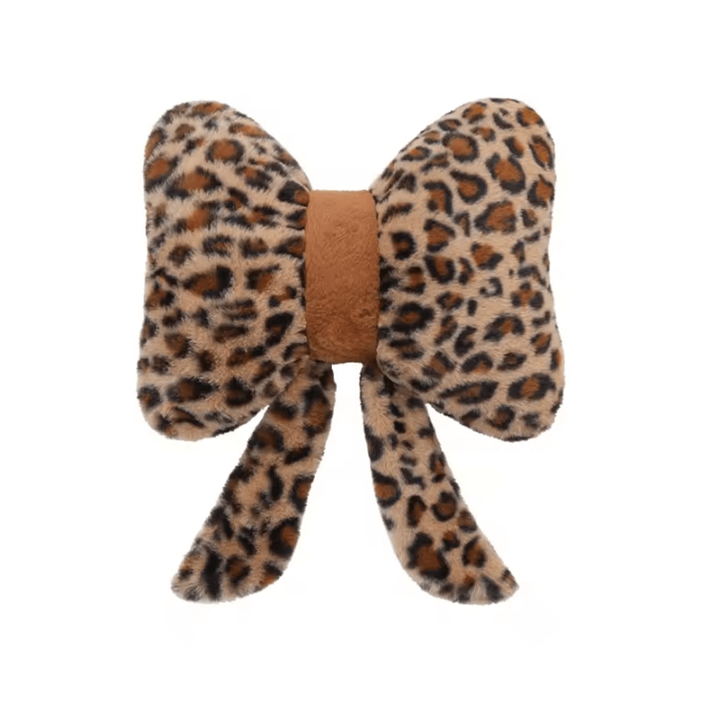 DustyBow Plush Decorative Bow Pillow Soft Faux Rabbit Fur 12 Throw Cushion For Aesthetic Home Deco 8