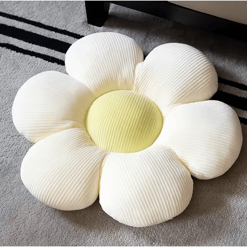 BlossomSix Plush Flower Cushion Pillow 138 By 157 In Pink SixPetal Seat Pillow For Kids Room Bay 8