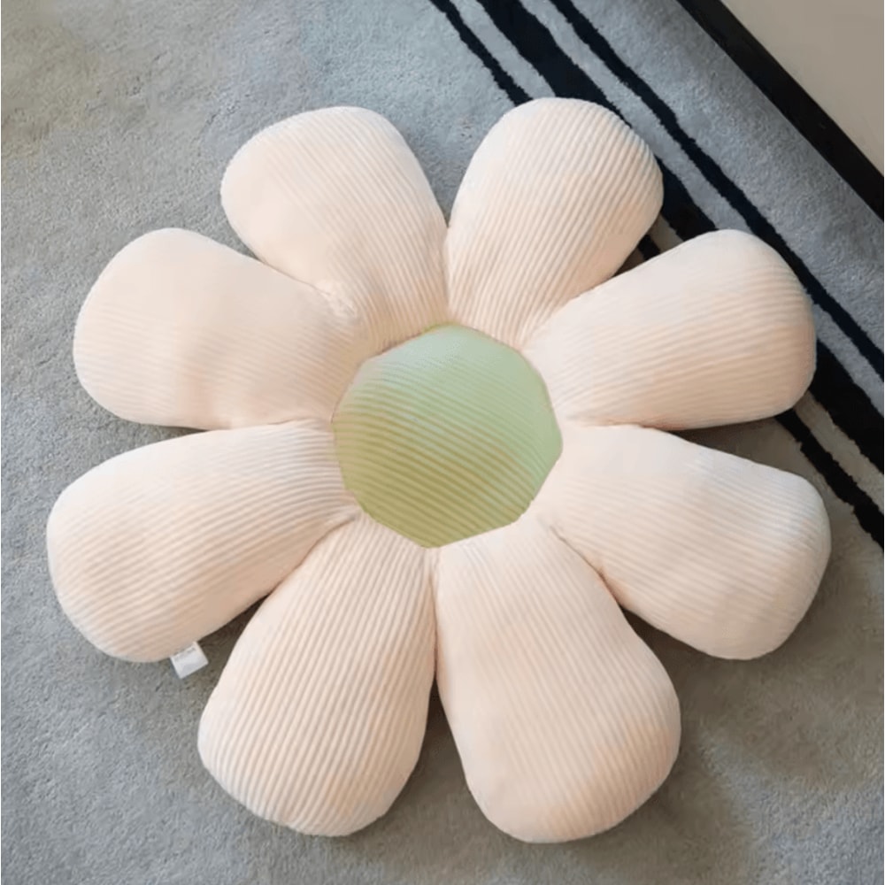 BlossomElite Plush Flower Cushion Pillow Pink SixPetal Seat Pillow For Bedroom Bay Window Decor 8