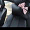 DiamondPink Plush Car Neck Pillow Cute Bow Auto Headrest Lumbar Support Cushion For Women 2